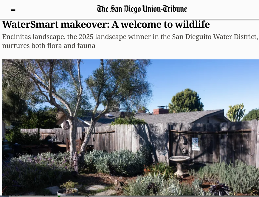 Garden Rhythms Union Tribune Landscape Article